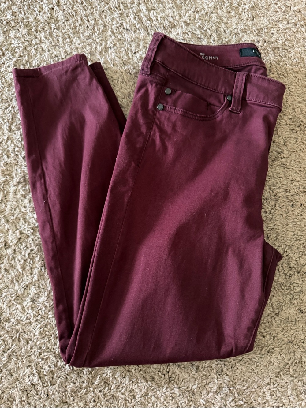 Liverpool Women’s “the ankle skinny” Jeans in Burgundy 10/30